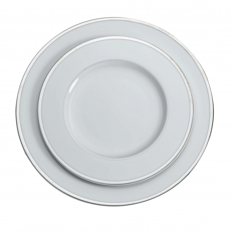 Assiette dessert Filet Platine 21cm