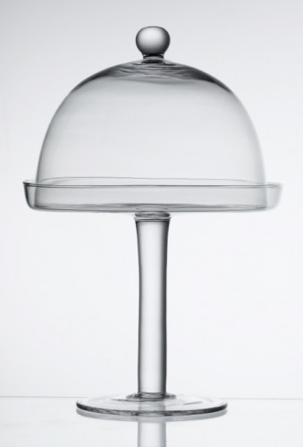 Cloche en verre sur pied