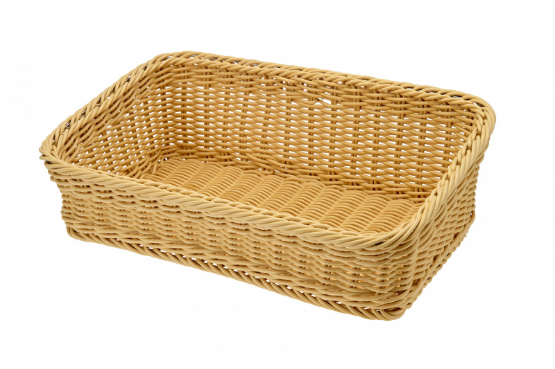 Corbeille rectangle osier 46x31H15cm